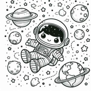 Desenho de Astronauta Desenho Colorir Imprimir 53