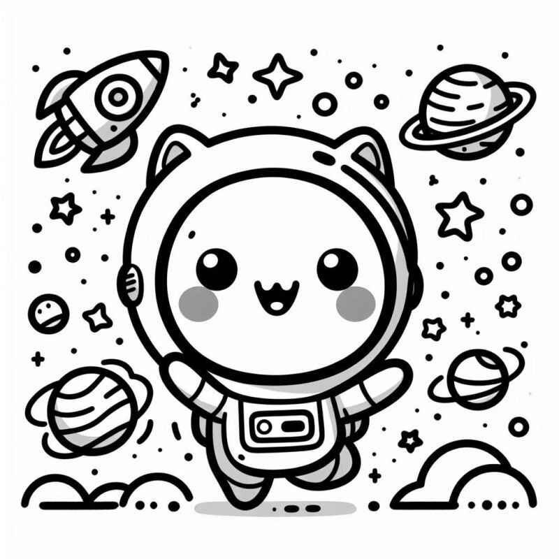 Desenho de Astronauta Desenho Colorir Imprimir 54