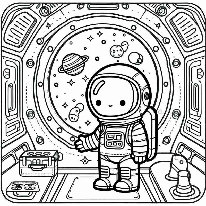 Desenho de Astronauta Desenho Colorir Imprimir 57