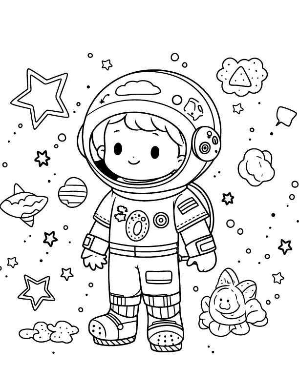 Desenho de Astronauta Desenho Colorir Imprimir 63