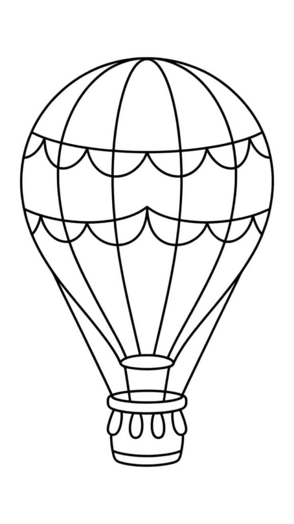 Desenhos de Balão para Imprimir e Colorir