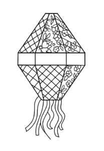 Desenho de Balao Junino Desenho Colorir Imprimir 04