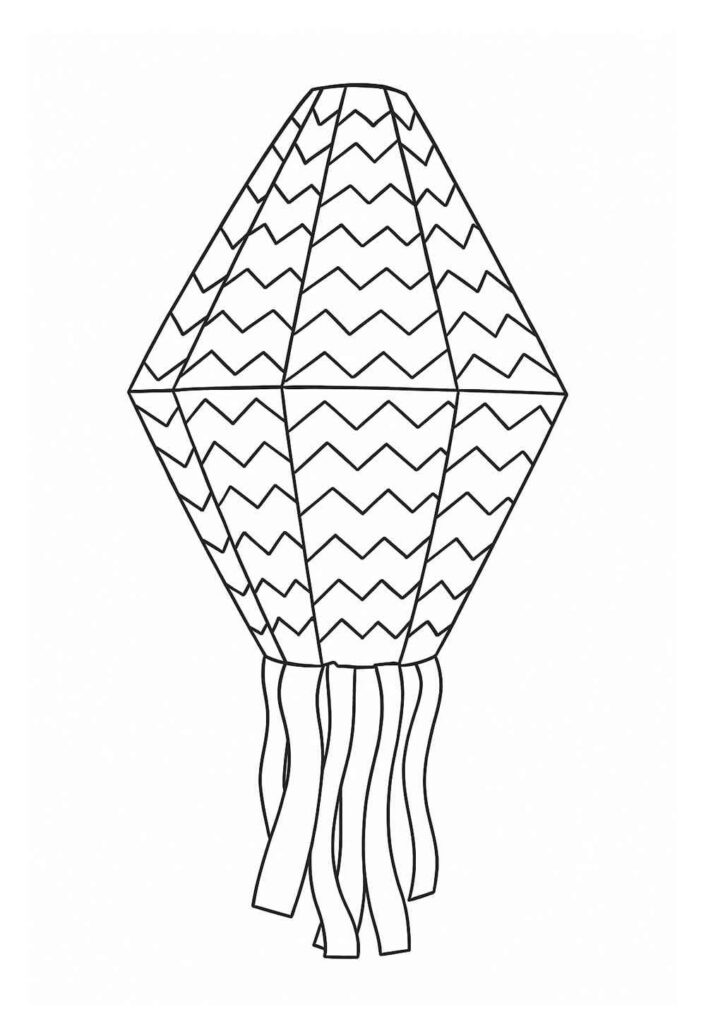 Desenhos de Balão Junino para Imprimir e Colorir