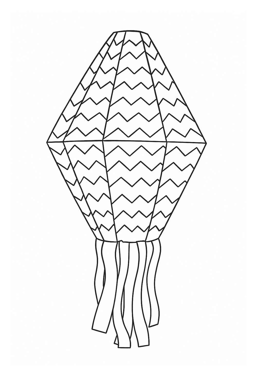 Desenho de Balao Junino Desenho Colorir Imprimir 12