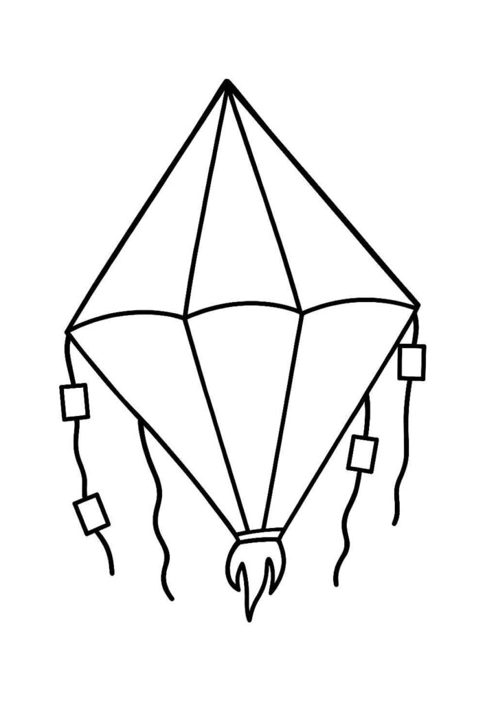 Desenhos de Balão Junino para Imprimir e Colorir
