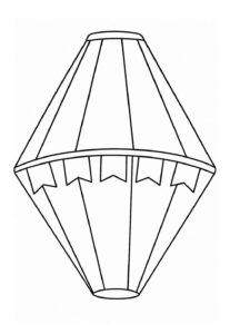 Desenho de Balao Junino Desenho Colorir Imprimir 15