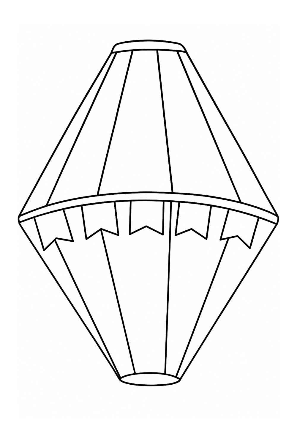 Desenho de Balao Junino Desenho Colorir Imprimir 15