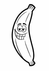 Desenho de Banana Desenho Colorir Imprimir 02