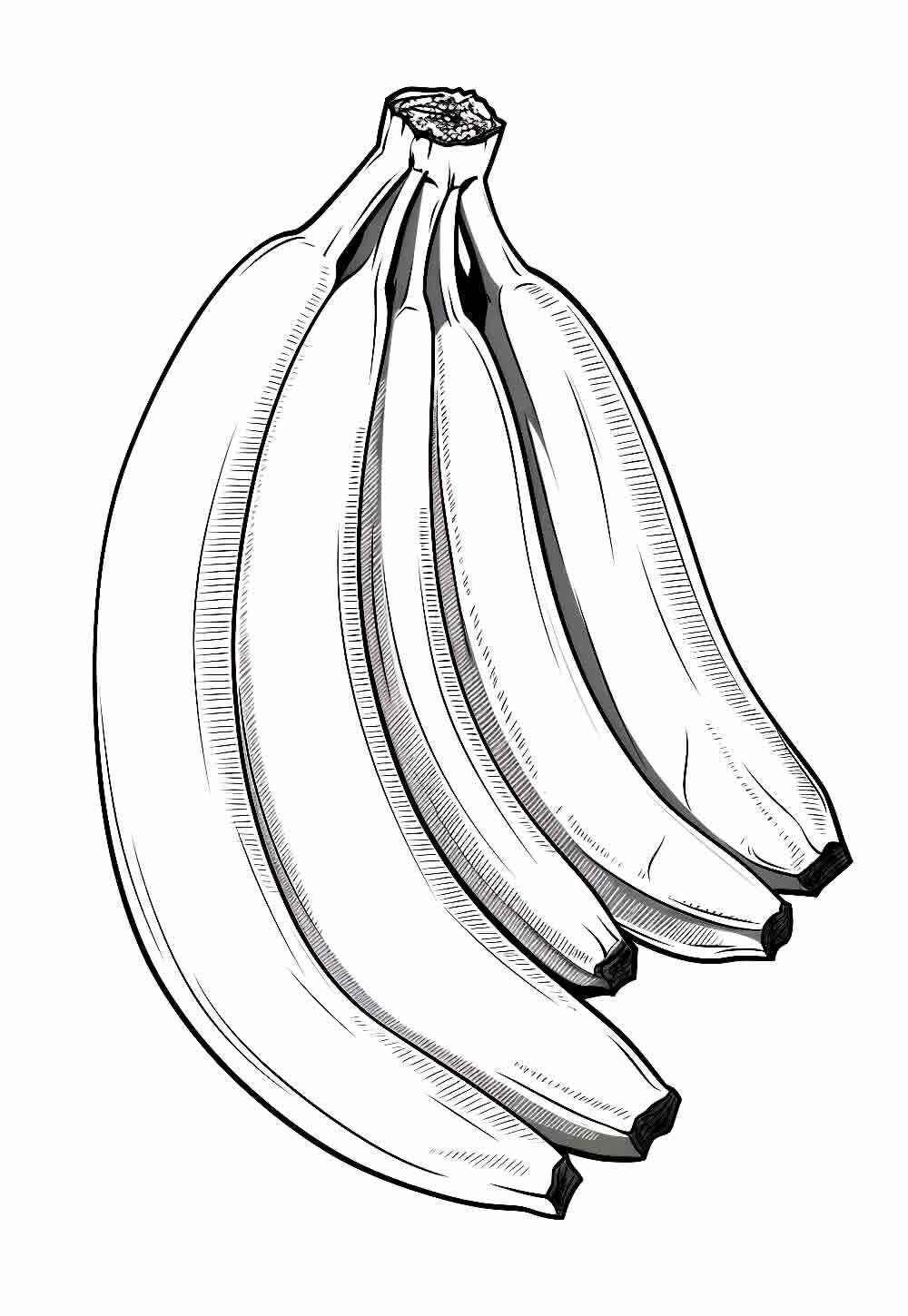 Desenho de Banana Desenho Colorir Imprimir 06