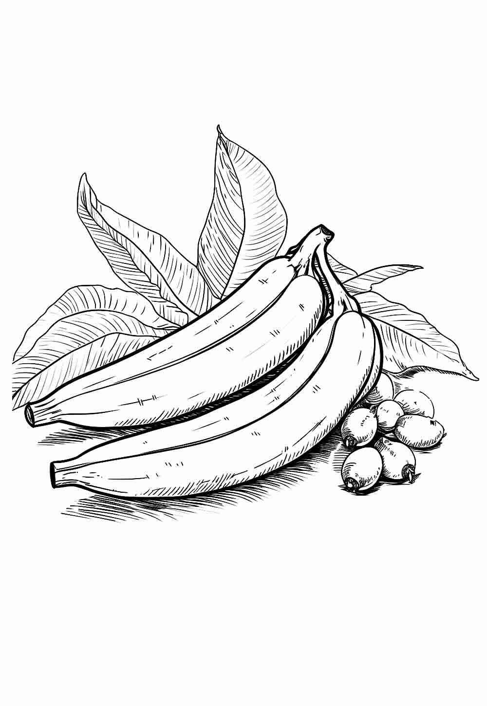 Desenho de Banana Desenho Colorir Imprimir 13