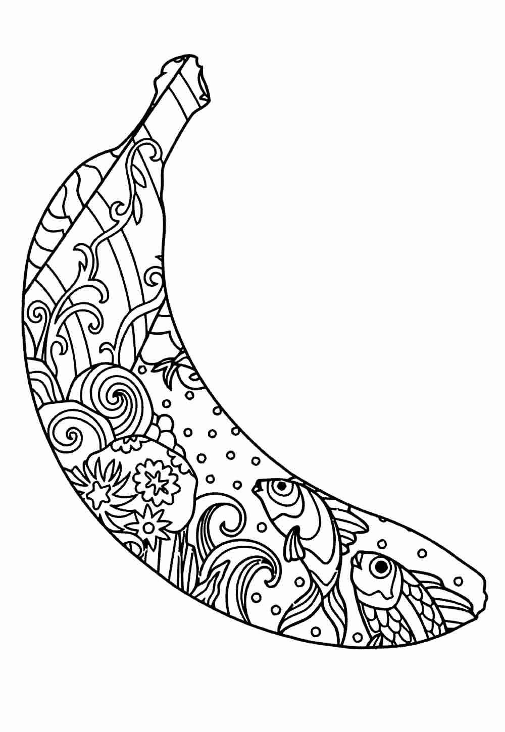 Desenho de Banana Desenho Colorir Imprimir 21