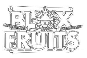 Desenho de Blox Fruits Desenho Colorir Imprimir 01