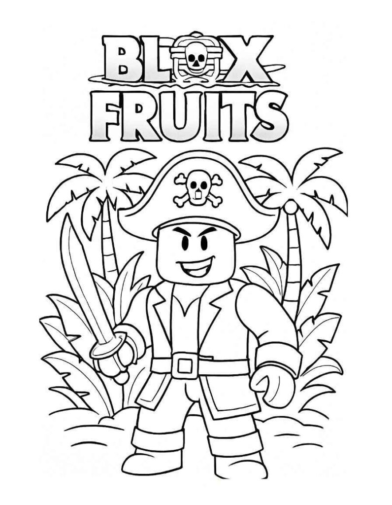 Desenhos do Blox Fruits para Imprimir e Colorir