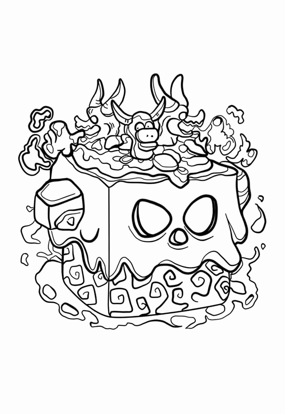 Desenho de Blox Fruits Desenho Colorir Imprimir 14