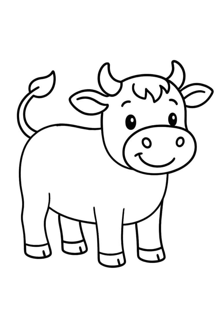 Desenhos de Boi para Imprimir e Colorir