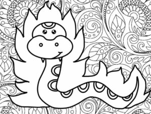 Desenho de Boitata Desenho Colorir Imprimir 01