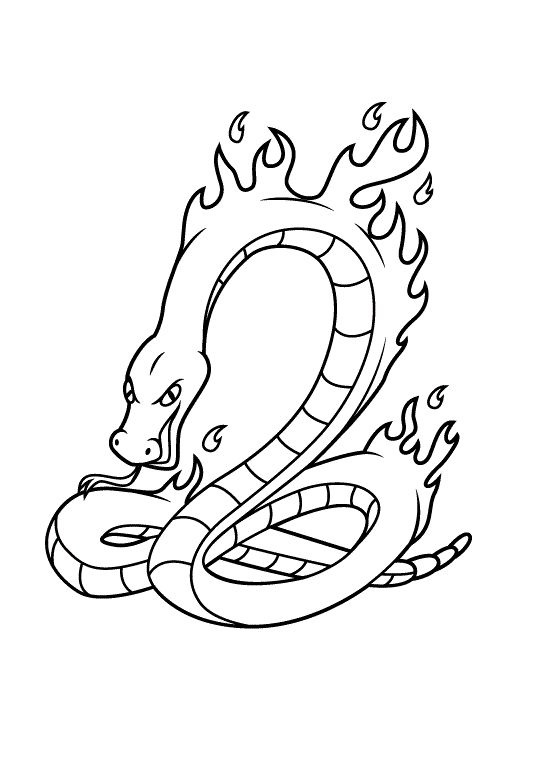 Desenho de Boitata Desenho Colorir Imprimir 02