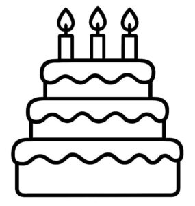 Desenho de Bolo Desenho Colorir Imprimir 02