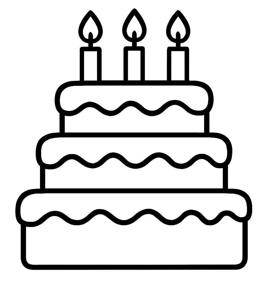 Desenho de Bolo Desenho Colorir Imprimir 02