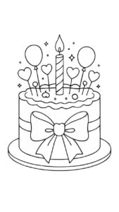 Desenho de Bolo Desenho Colorir Imprimir 05