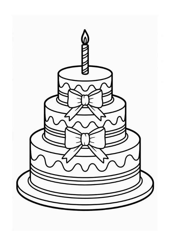 Desenho de Bolo Desenho Colorir Imprimir 06