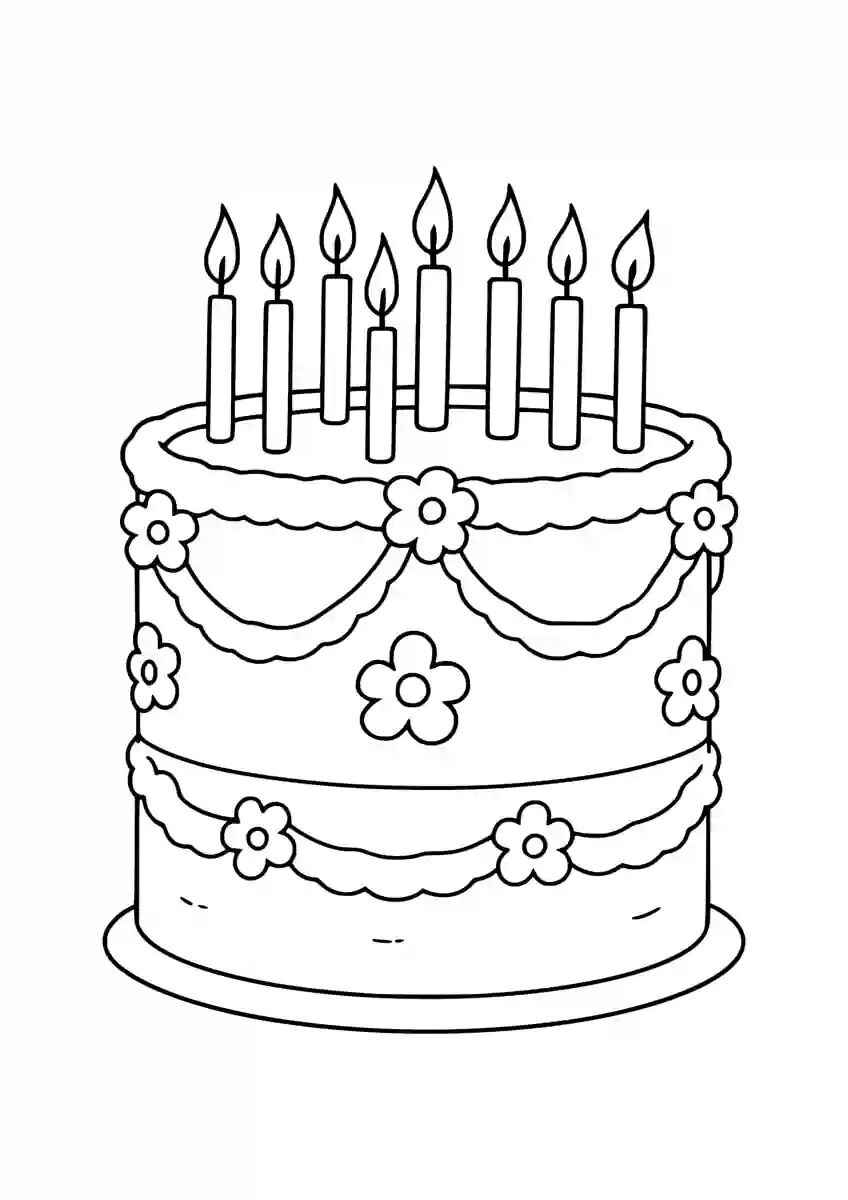 Desenho de Bolo Desenho Colorir Imprimir 07