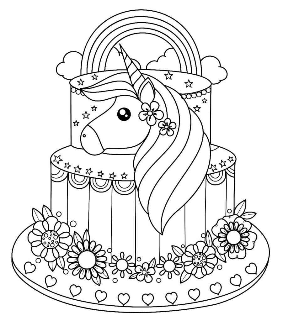 Desenho de Bolo Desenho Colorir Imprimir 12