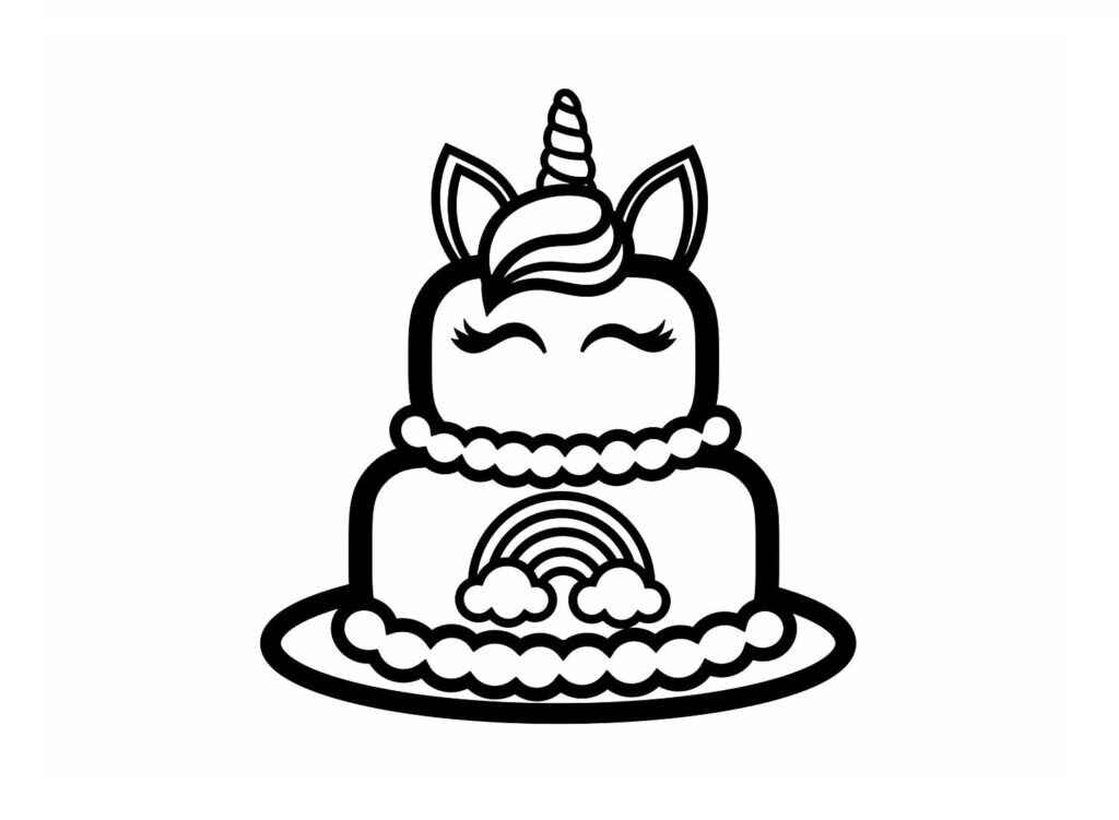 Desenho de Bolo Desenho Colorir Imprimir 13