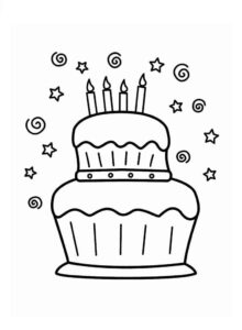 Desenho de Bolo Desenho Colorir Imprimir 15
