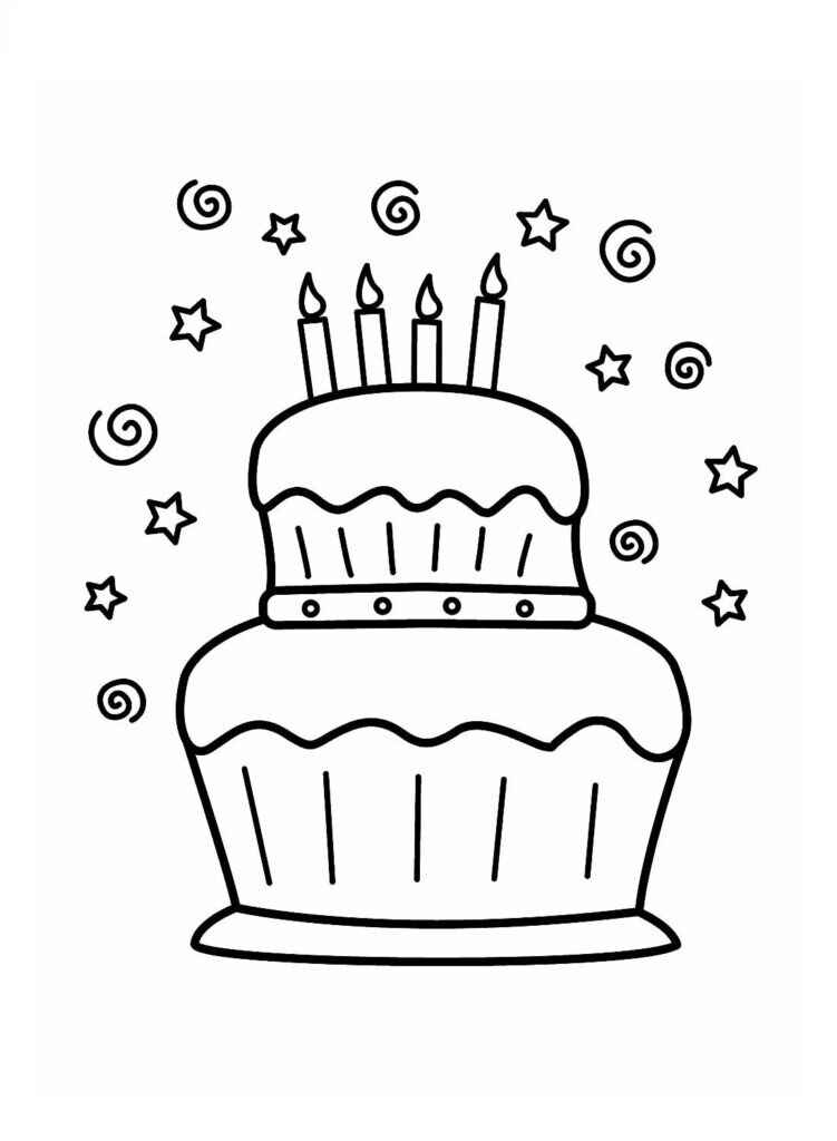 Desenho de Bolo Desenho Colorir Imprimir 15