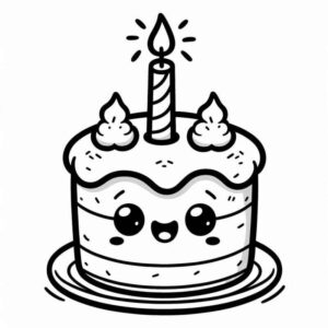 Desenho de Bolo Desenho Colorir Imprimir 23