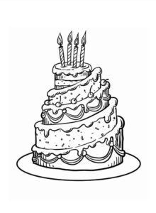 Desenho de Bolo Desenho Colorir Imprimir 28