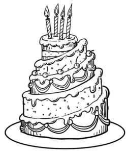 Desenho de Bolo Desenho Colorir Imprimir 29