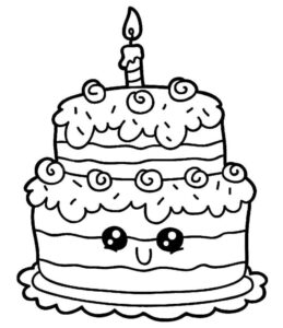 Desenho de Bolo Desenho Colorir Imprimir 30