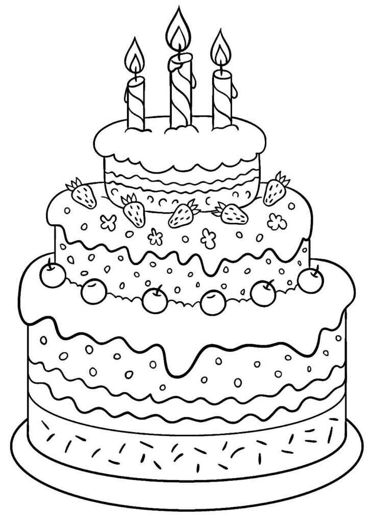 Desenho de Bolo Desenho Colorir Imprimir 32