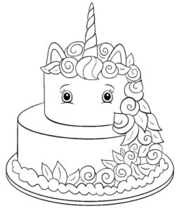 Desenho de Bolo Desenho Colorir Imprimir 34