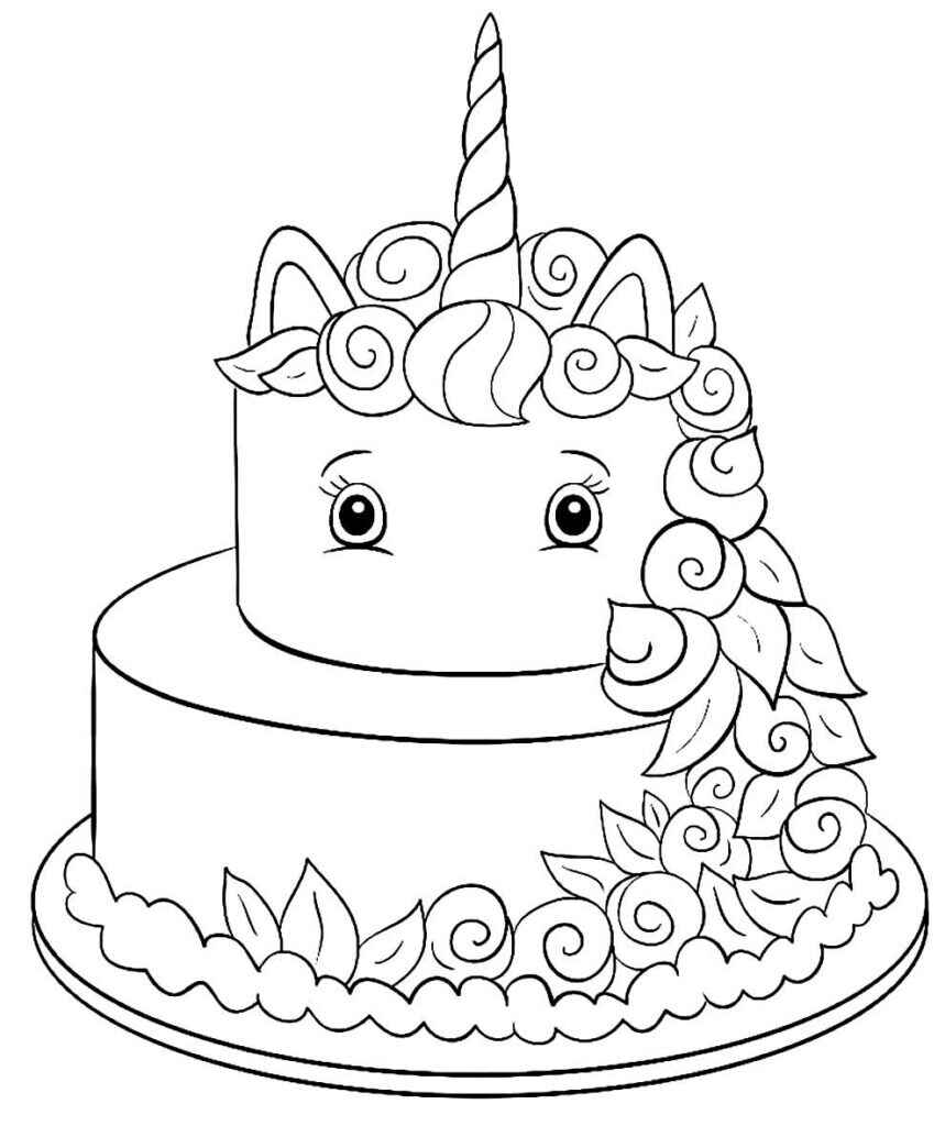 Desenho de Bolo Desenho Colorir Imprimir 34