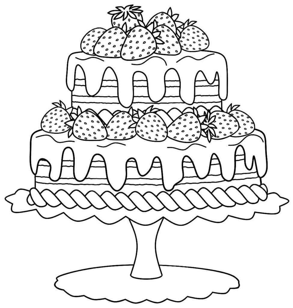 Desenho de Bolo Desenho Colorir Imprimir 35
