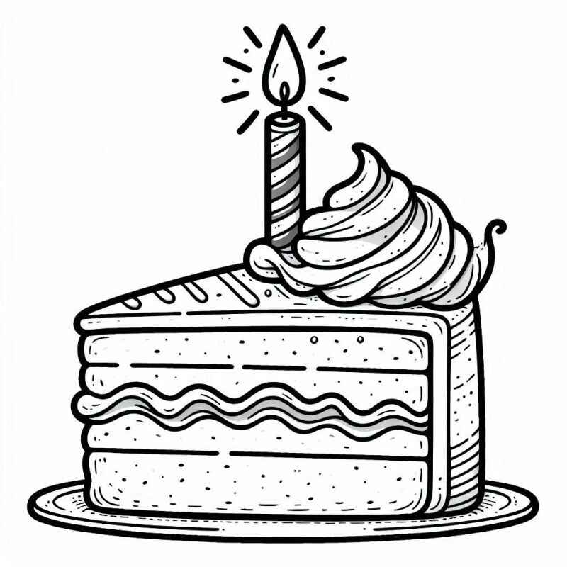 Desenho de Bolo Desenho Colorir Imprimir 43