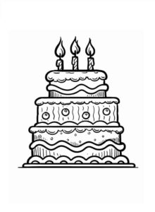 Desenho de Bolo Desenho Colorir Imprimir 44
