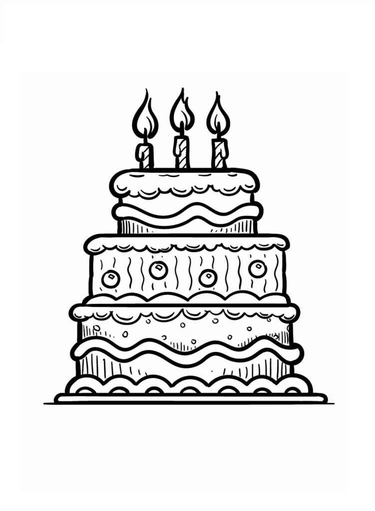Desenho de Bolo Desenho Colorir Imprimir 44