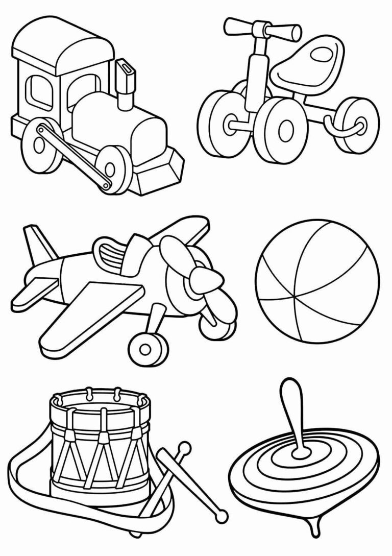 Desenhos de Brinquedos para Imprimir e Colorir