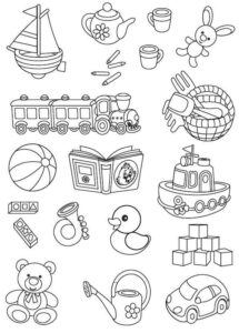 Desenho de Brinquedos Desenho Colorir Imprimir 03