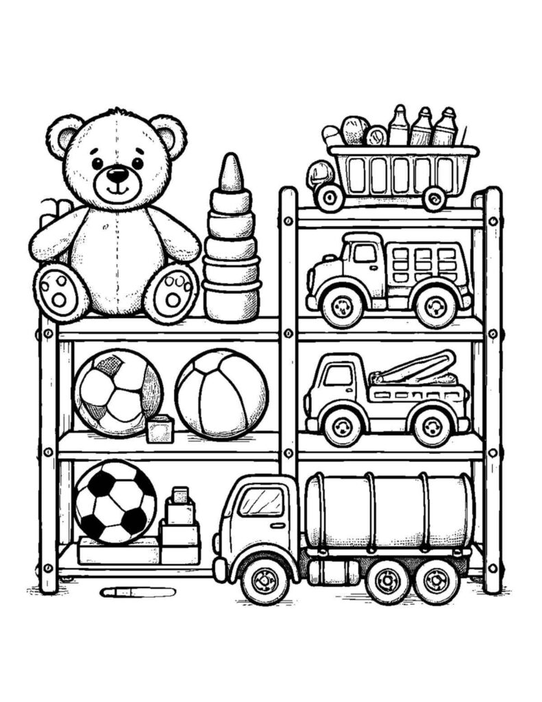 Desenhos de Brinquedos para Imprimir e Colorir