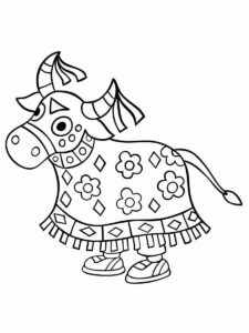 Desenho de Bumba Meu Boi Desenho Colorir Imprimir 02