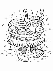 Desenho de Bumba Meu Boi Desenho Colorir Imprimir 03