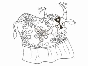 Desenho de Bumba Meu Boi Desenho Colorir Imprimir 05