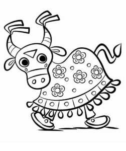 Desenho de Bumba Meu Boi Desenho Colorir Imprimir 06