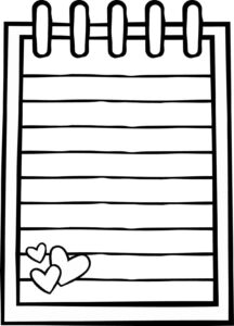 Desenho de Caderno Desenho Colorir Imprimir 1