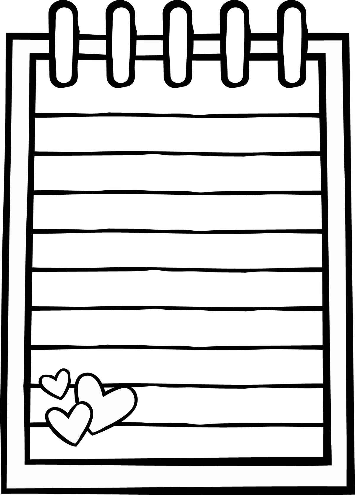 Desenho de Caderno Desenho Colorir Imprimir 1